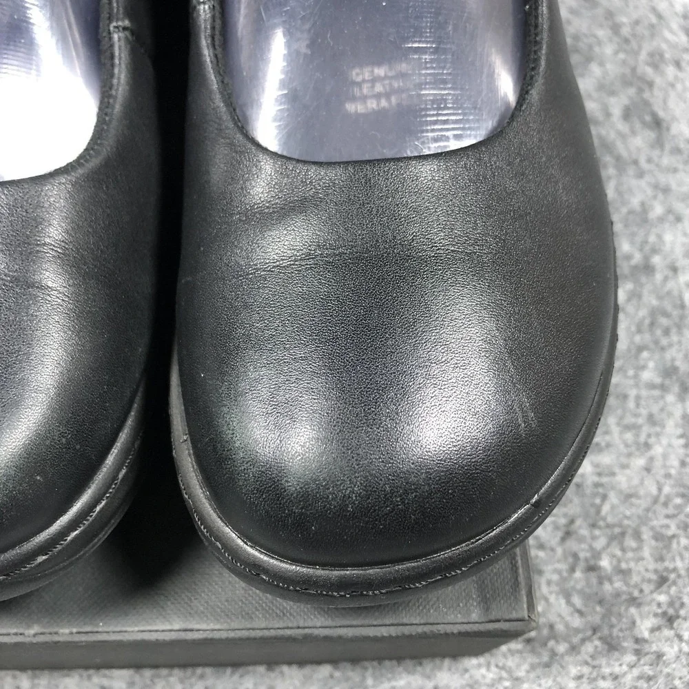Spring Step Mary Jane Shoes Womens 7 Black Leather Slip Resistant Comfort Flats